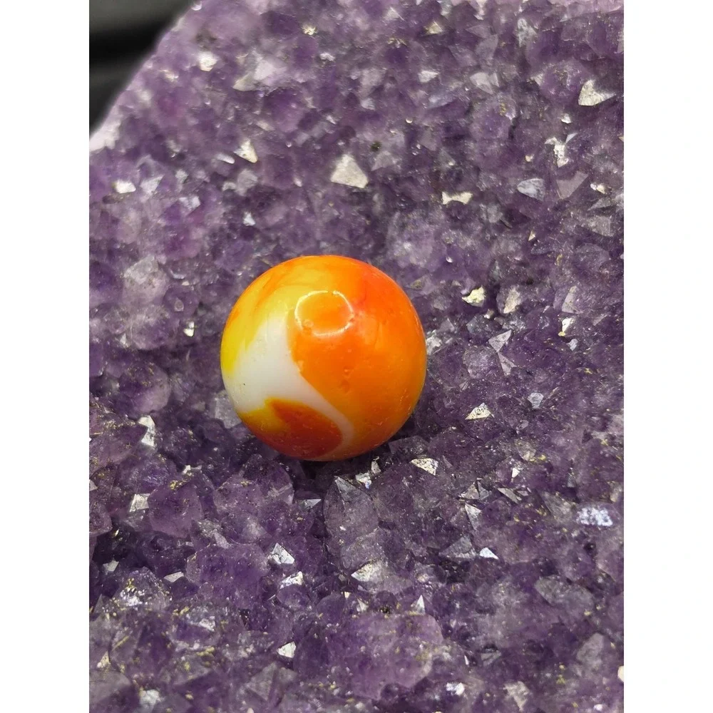 Vintage Peltier Glass NLR Ketchup and Mustard Shooter Marble